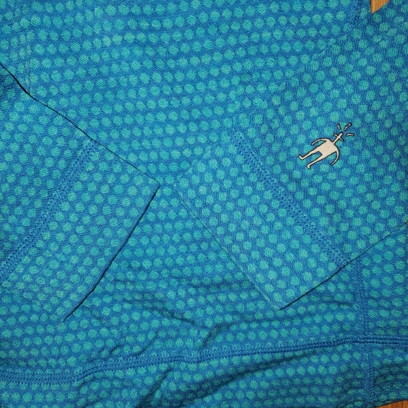 Smartwool Medium Blue Quarter-Zip Pullover - Picture 3 of 5